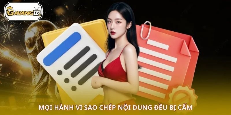 Mọi hành vi sao chép nội dung đều bị cấm